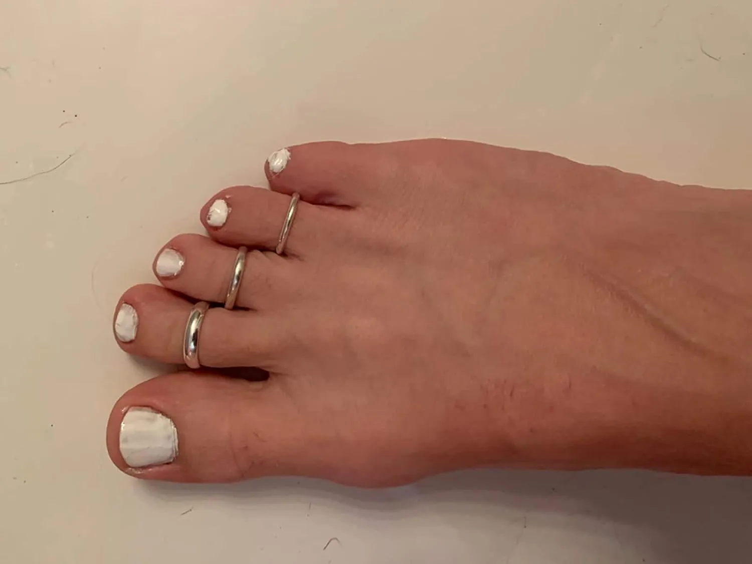 Longita Gold Toe Rings for Women Silver Toe Ring Non Tarnish Waterproof Adjustable Anklets for Women Rings Jewelry Simple Trendy