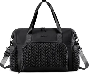 LOVEVOOK Travel Duffle Bag Gym Bag, Quilted Weekender Bags for Women Overnight Bag, Hospital Bag for Women Labor Delivery, Personal Item Travel Carry on Bag for Airplanes