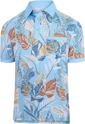 LURANEE Men's Polo Shirts Short Sleeve Dry Fit Performance Golf Shirts Moisture Wicking Mens Polo T-Shirts