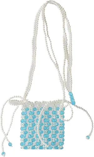 Luxury Pearl Bag Chain Bag Purse Ladies Beaded Cross Body Shoulder Bag Handmade Bags Women's Clutches for Wedding Party Bridal Party Gifts for Girls Women 03