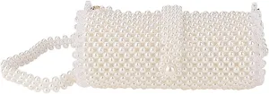 Luxury Pearl Bag Chain Bag Purse Ladies Beaded Cross Body Shoulder Bag Handmade Bags Women's Clutches for Wedding Party Bridal Party Gifts for Girls Women 11