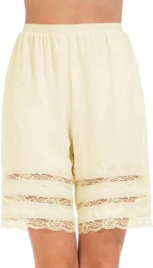 MANCYFIT Half Slip Shorts Culotte for Women Split Skirt Lace Pettipants Snip 7-9 Inseam
