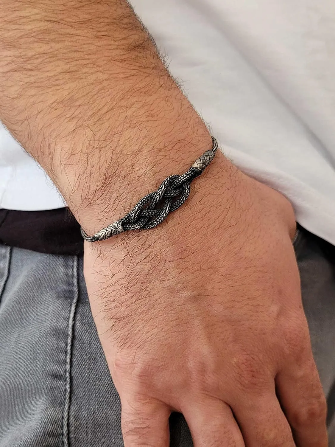matching bracelets couples, viking bracelet silver, love knot bracelet, couple bracelets, celtic bracelets