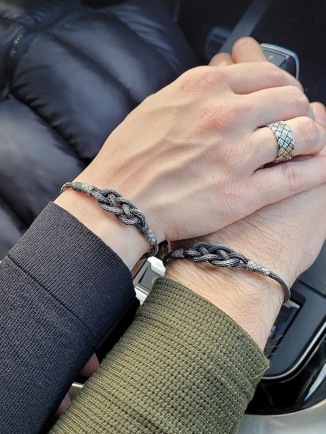 matching bracelets couples, viking bracelet silver, love knot bracelet, couple bracelets, celtic bracelets