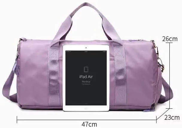 Men and Women's Travel Bag With Shoe Compartment Sports Tote Gym Bag Weekender Overnight Shoulder Bag Large