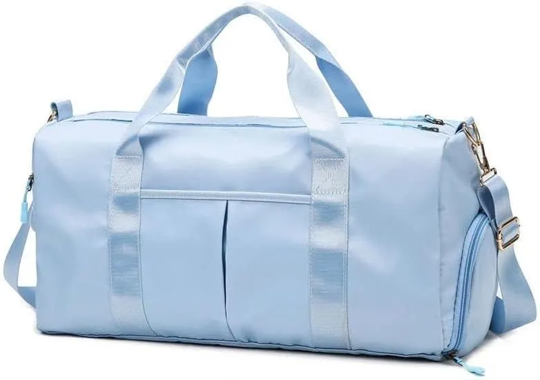 Men and Women's Travel Bag With Shoe Compartment Sports Tote Gym Bag Weekender Overnight Shoulder Bag Large