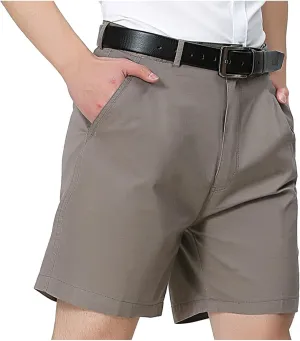 Mens Casual Shorts Cotton Slim Fit Chino Shorts Summer Flat Front Shorts with Pockets Beach Going Out Vacation Travel Stylish