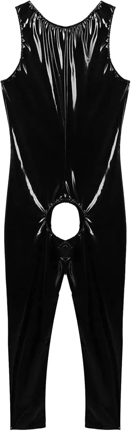 Mens Fashion Casual Solid Color Leather Sexy Coat Sexy Leather Coat Clothes Jumpsuit Top Exotic Car Hats