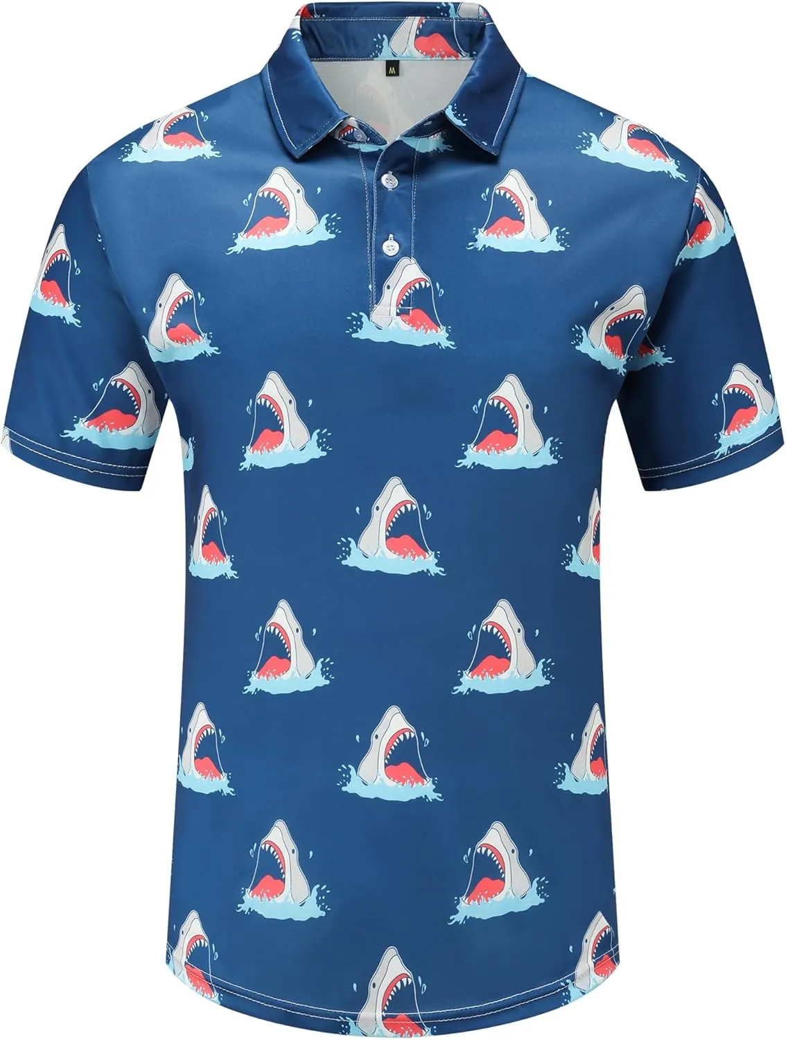 Men's Golf Polo Shirts Funny Golf Shirts for Men Performance Moisture Wicking Quick Dry Athletic Short Sleeve Shirts