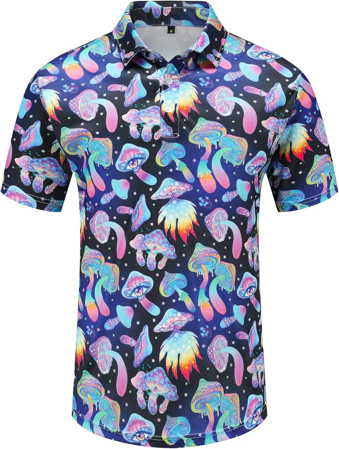Men's Golf Polo Shirts Funny Golf Shirts for Men Performance Moisture Wicking Quick Dry Athletic Short Sleeve Shirts