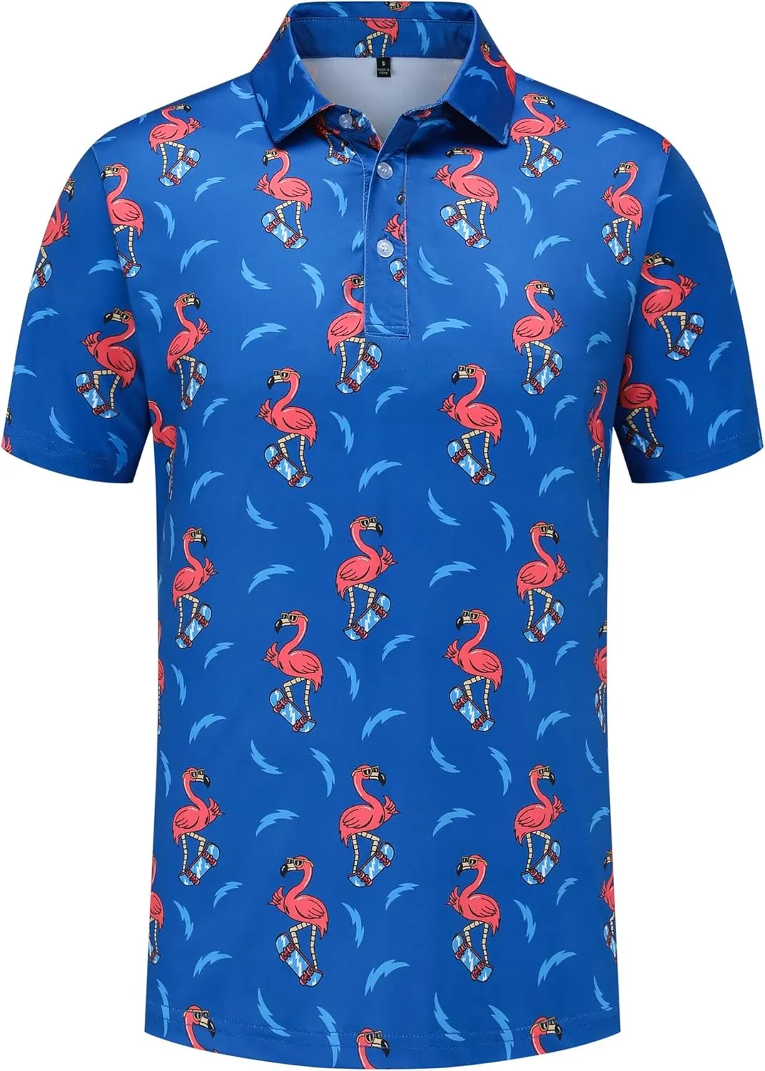 Men's Golf Polo Shirts Funny Golf Shirts for Men Performance Moisture Wicking Quick Dry Athletic Short Sleeve Shirts