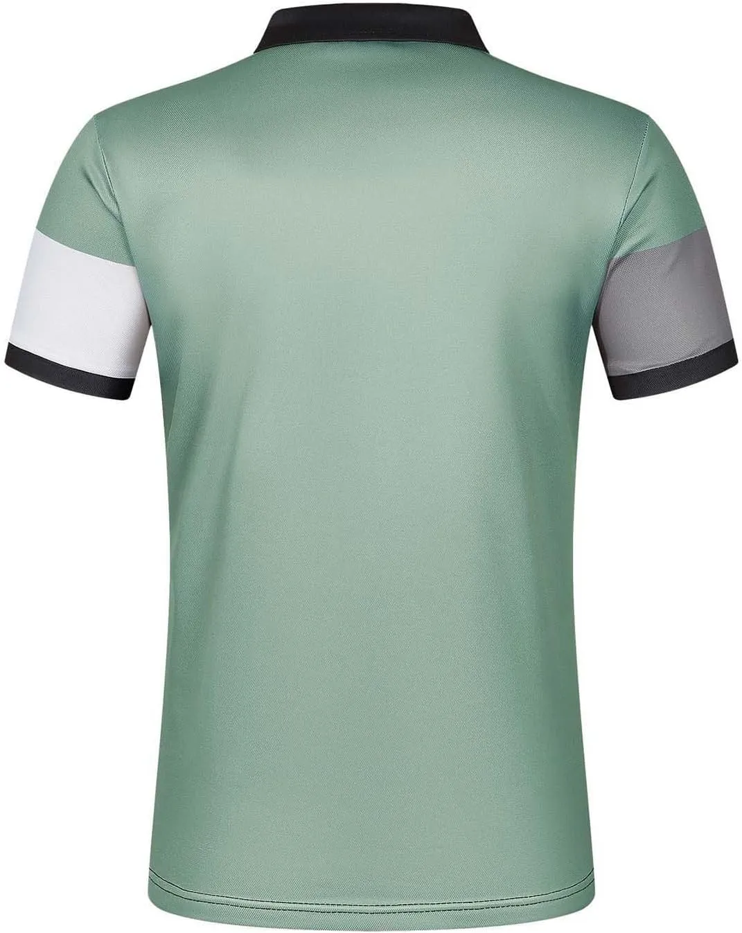 Men's Pique Polo Shirts Fashion Color Block Short Sleeve Formal Dress T-Shirt Moisture Wicking Performance Tee Top