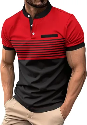 Mens Polo Shirts Short Sleeve Sports Business Casual Golf Shirts for Men Collared Summer Work T-Shirts