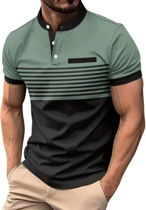 Mens Polo Shirts Short Sleeve Sports Business Casual Golf Shirts for Men Collared Summer Work T-Shirts