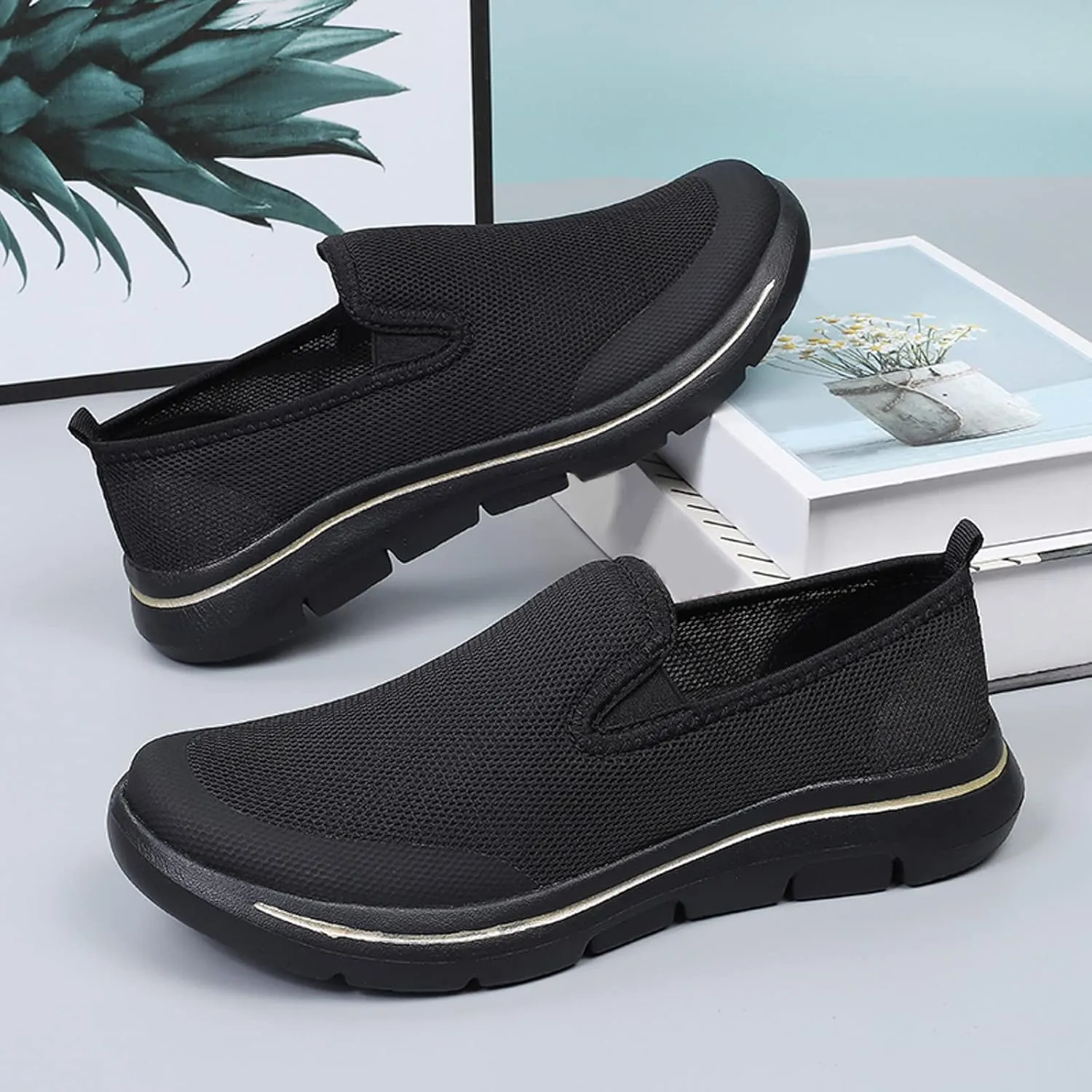 Men's Shoes Mens Tennis Shoes Tennis Shoe for Men Slip on Shoe for Men Running Trail Mesh Sneaker