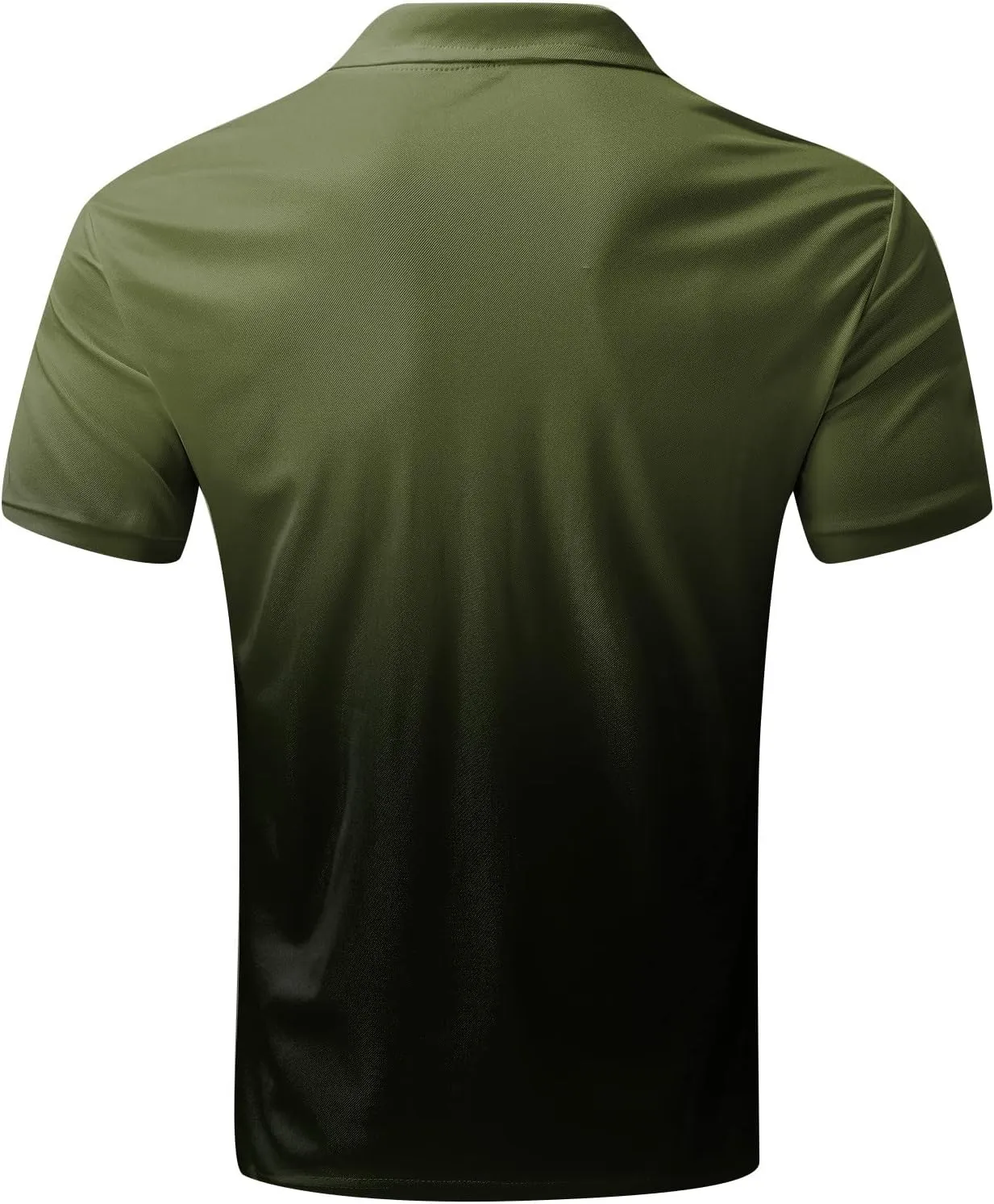 Mens Summer Button Collared Shirt Short Sleeve Casual Slim Fit Golf Polos Gradient Lightweight Fashion Polo Shirts for Men