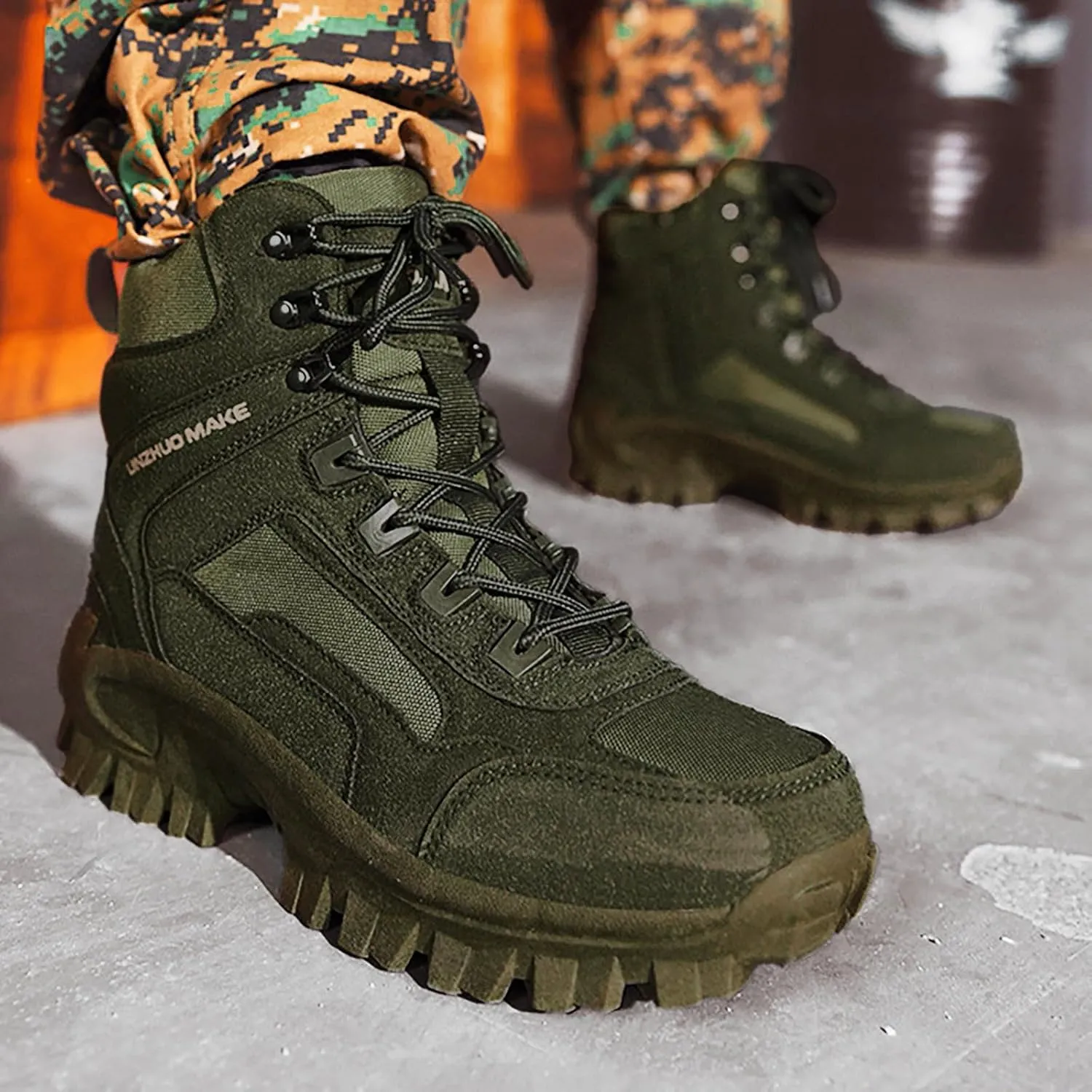 Mens Walking Hiking Boots Men's Outdoor Mid Lightweight Mountaineering Shoes Comfortable Non Slip Hiking Boots