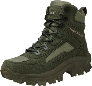 Mens Walking Hiking Boots Men's Outdoor Mid Lightweight Mountaineering Shoes Comfortable Non Slip Hiking Boots