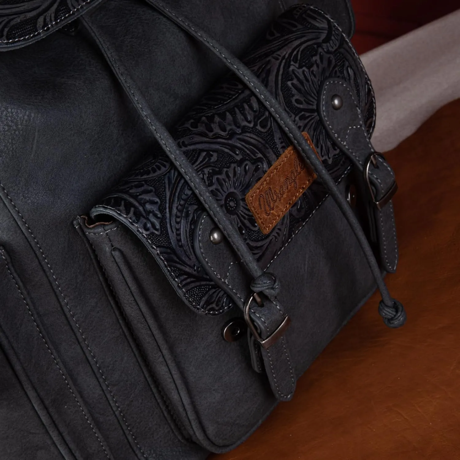 Montana West x Wrangler Backpack Purse for Women Men Western Backpack Floral Tooled Travel Bags