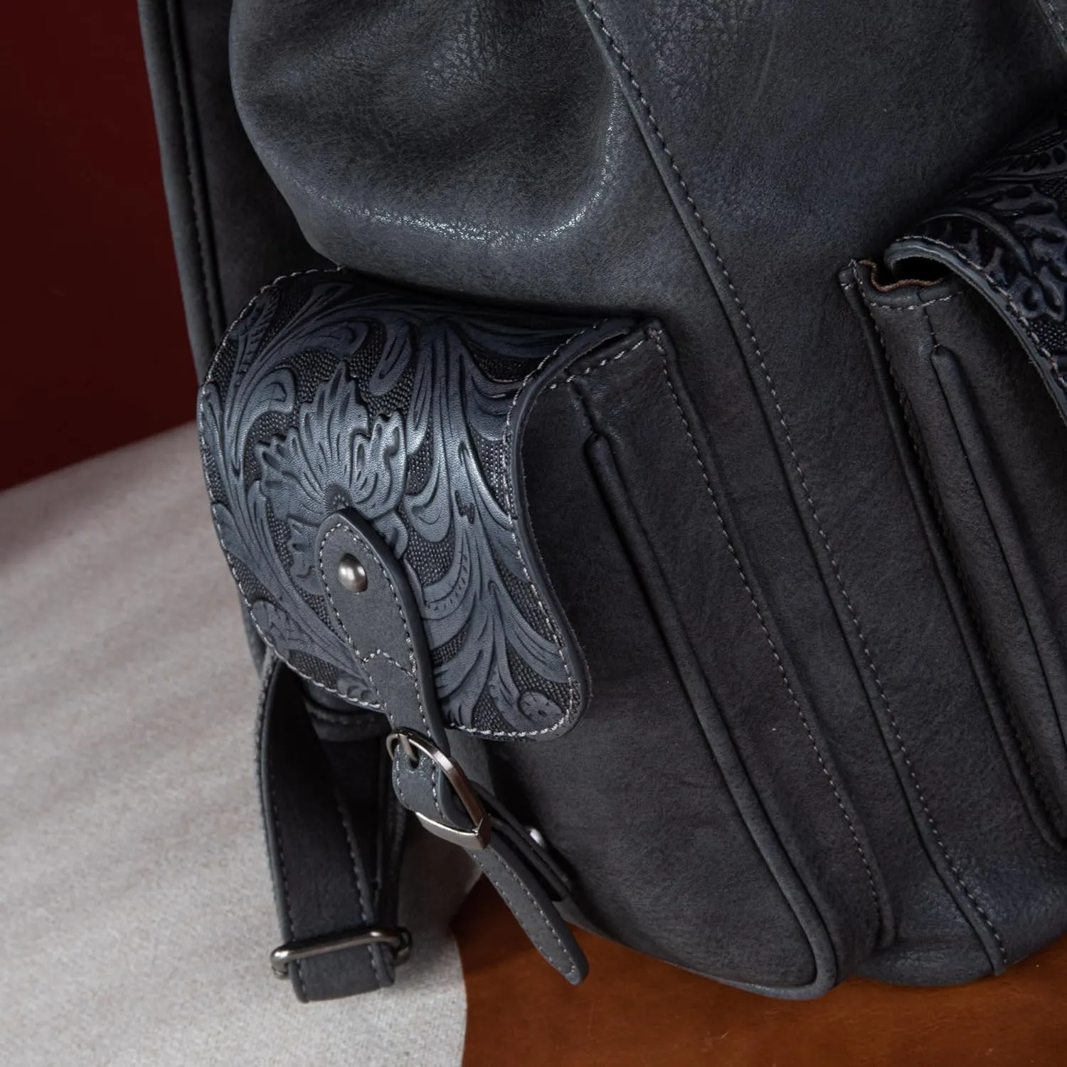 Montana West x Wrangler Backpack Purse for Women Men Western Backpack Floral Tooled Travel Bags