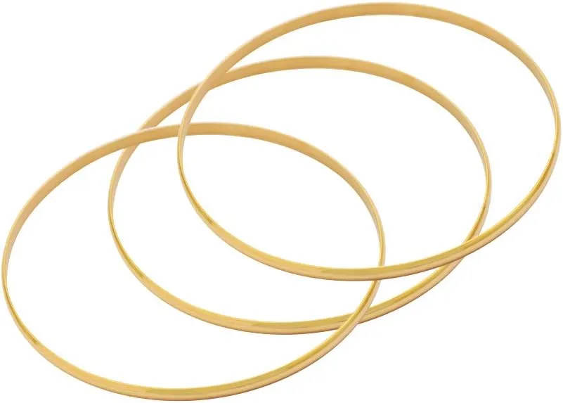My Daily Styles Stainless Steel Silver-Tone Three Stackable Womens Bangle Bracelets