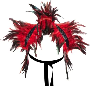 Natural Feather Sequins Shrug Shawl Cloak Collar Gothic Victorian Feather Shawl Halloween Dress up