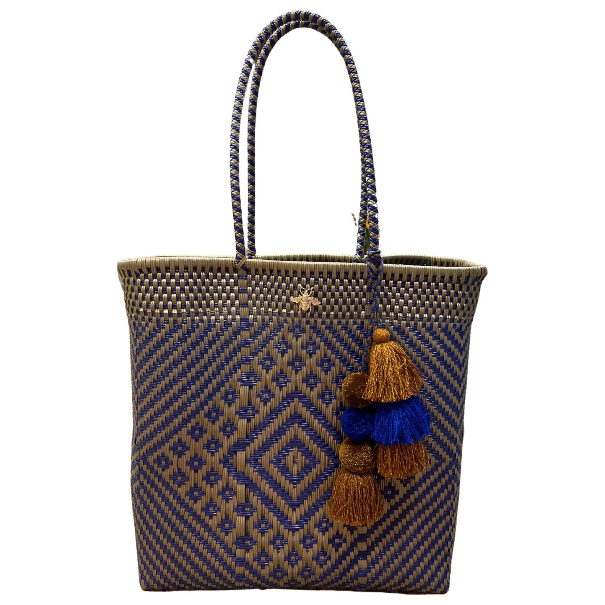 Navy Diamond Beech Bag