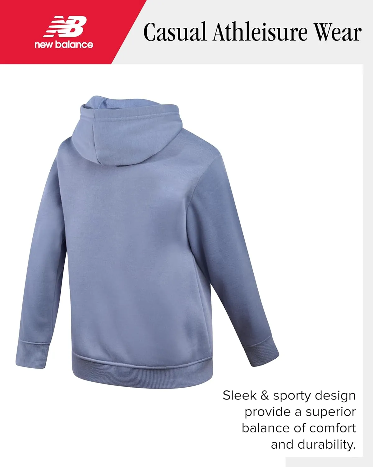 New Balance Boys' Shorts Set - 2 Piece Performance Fleece Hoodie Sweatshirt and Sweat Shorts - Sweatsuit Set for Boys (8-12)