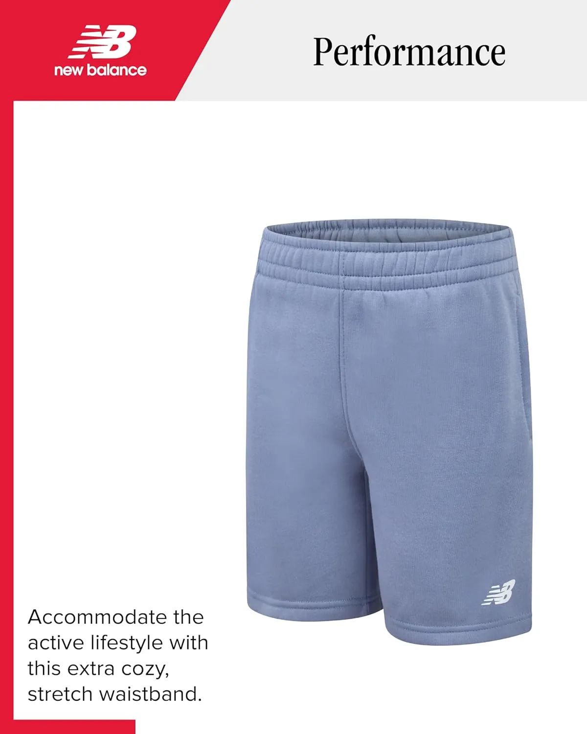 New Balance Boys' Shorts Set - 2 Piece Performance Fleece Hoodie Sweatshirt and Sweat Shorts - Sweatsuit Set for Boys (8-12)