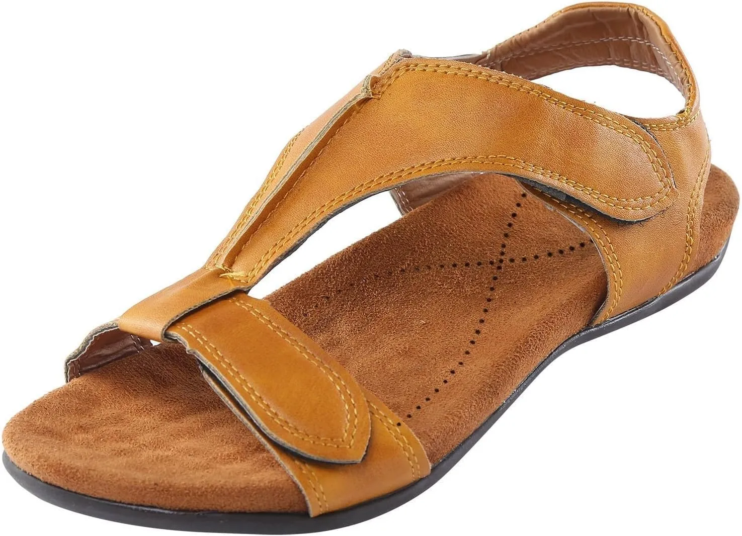 Open Toe Summer Sandals for Women, Wide Width Non Slip Shoes, Comfortable Flat Sandals, Casual Bohemian Beach Sandals, Soft Cushion Walking Shoes, Lightweight Breathable Athletic Footwear