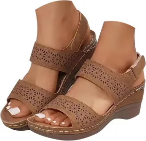 Orthopedic Wedge Sandals for Women Dressy 2025,Summer Platform Casual Dress Women Sandal Strappy Low Wedges Sandals Zipper Summer Beach Comfortable Outdoor Sandals Shoes