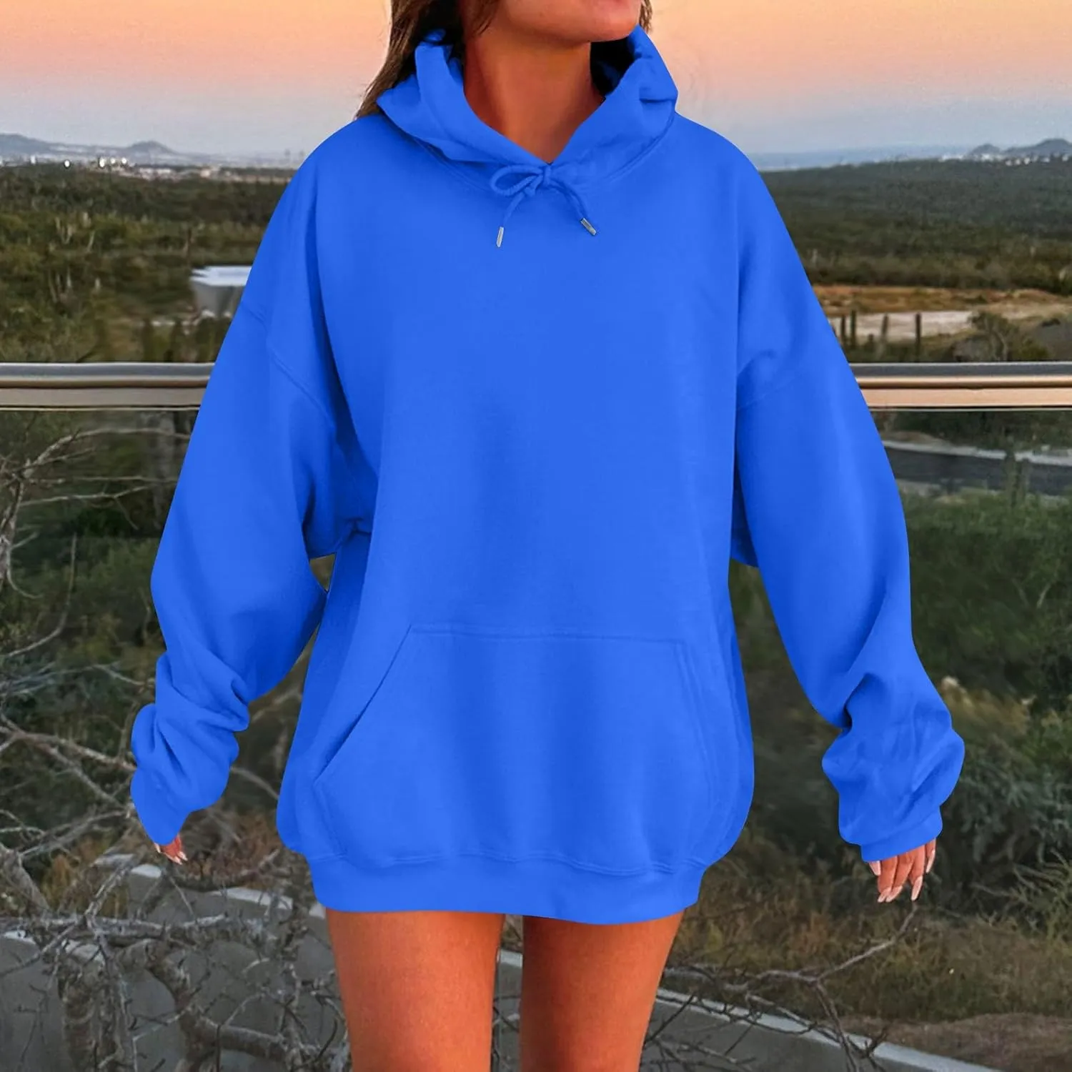 Oversized Hoodies For Women Plus Size Sweatshirt Trendy Winter Clothes Long Sleeve Drawstring With Pockets Pullover