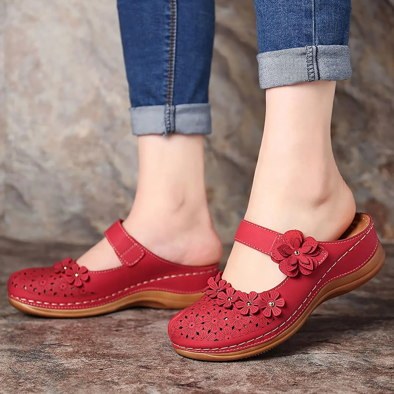 peqiut Casual Sandals Women Orthopedic Sandals for Women Arch Support Strap Shoes Comfortable Slip On Casual Sandals