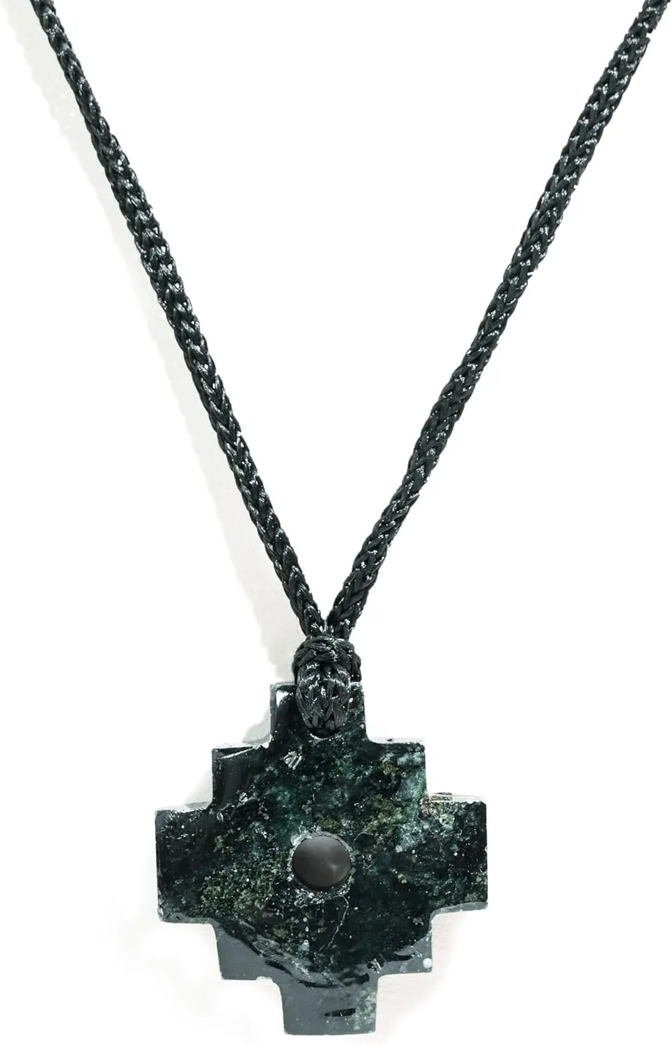 Peruvian Chakana Necklace - Machu Picchu Stone - Glossy