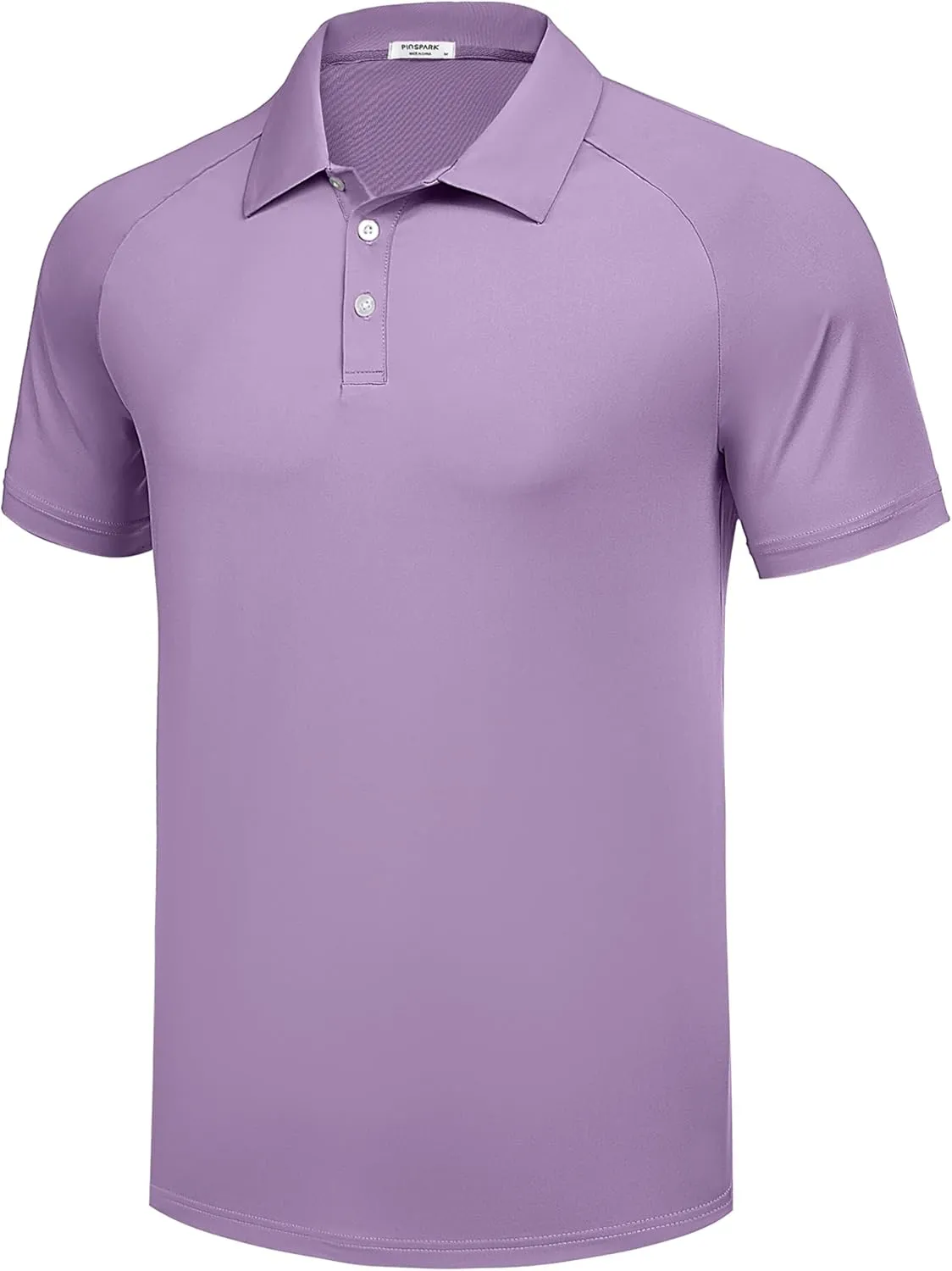 PINSPARK Mens Golf Polo Shirts Performance Quick-Dry Moisture-Wicking Collared Shirts Short Sleeve Buttons Casual Polo Shirts