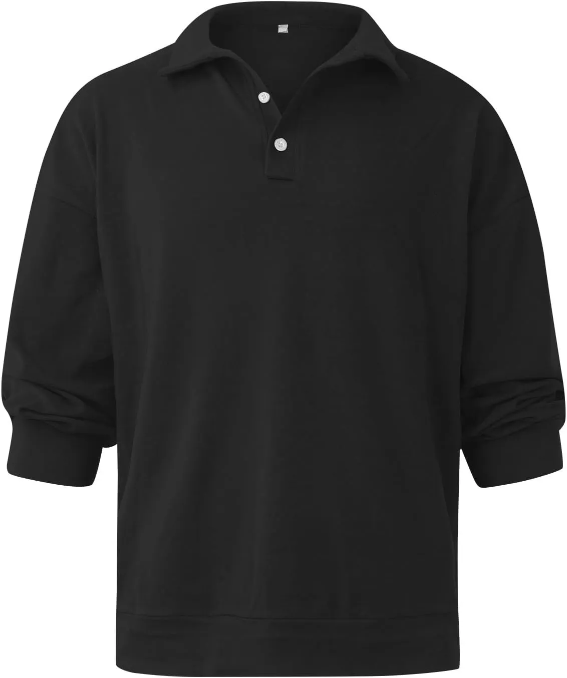 Polo Shirts for Men Long Sleeve Collared Solid Color Golf Shirts Casual Business Spring Fashion Tops Blouses 2025