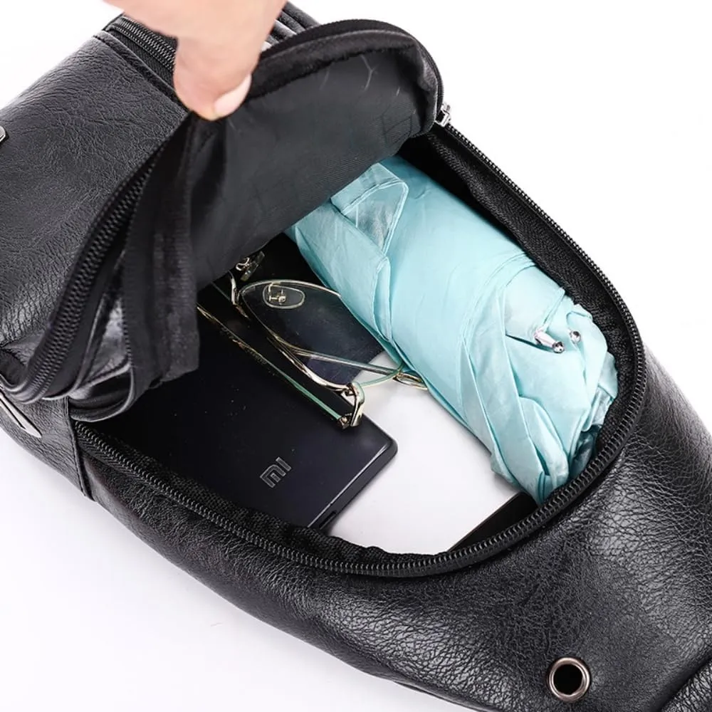 PU Leather Crossbody Bags for Men and Women - Travel and Leisure Bags with Mobile Phone Pockets