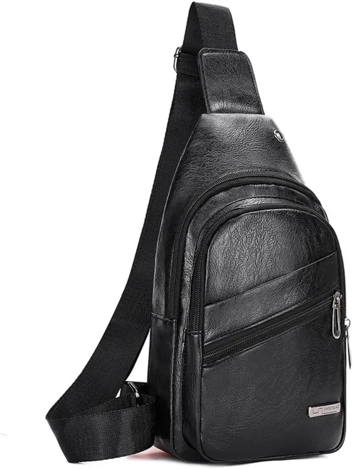 PU Leather Crossbody Bags for Men and Women - Travel and Leisure Bags with Mobile Phone Pockets