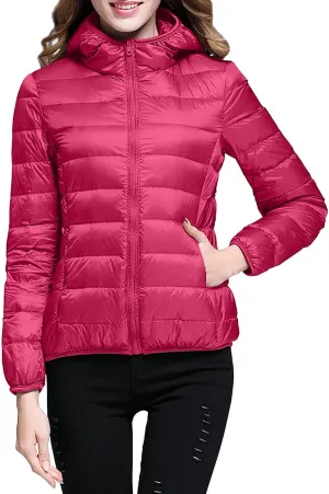 Puffer Jacket Womens Packable Winter Coats Light Winter Jackets Warm Down Jacket Quilted Jackets with Pockets