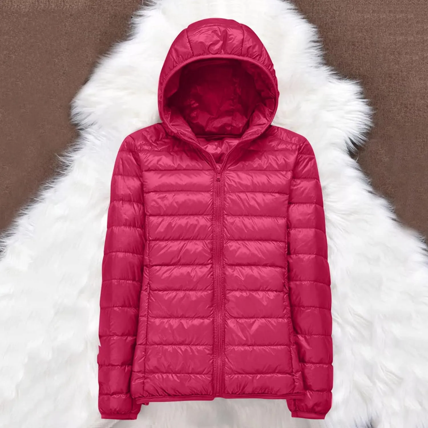 Puffer Jacket Womens Packable Winter Coats Light Winter Jackets Warm Down Jacket Quilted Jackets with Pockets