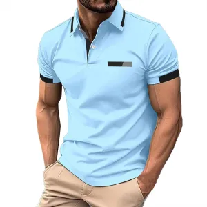 Quarter Zip Polo Shirts for Men Cotton Golf Jersey Shirts Gym Workout Muscle T-Shirts 2024 Basic Short Sleeve