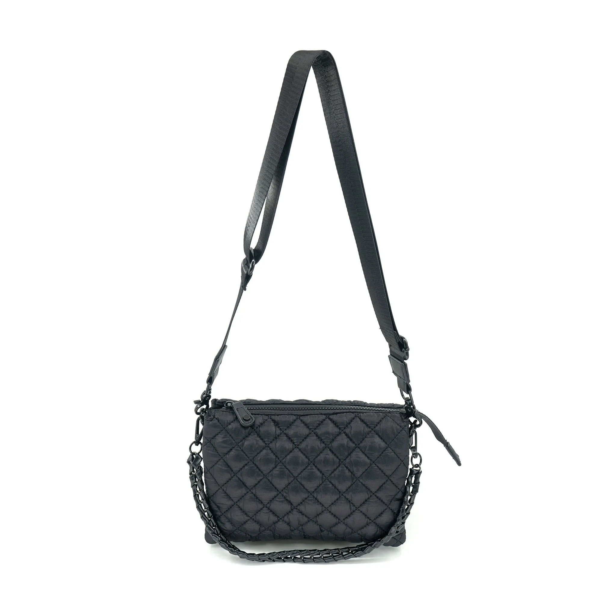 Red Glossy Quilted Crossbody
