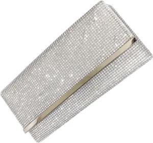 Rhinestone Clutch Purses for Women Handbags Shiny Sequin Envelope Clutch Evening Bag with Chain