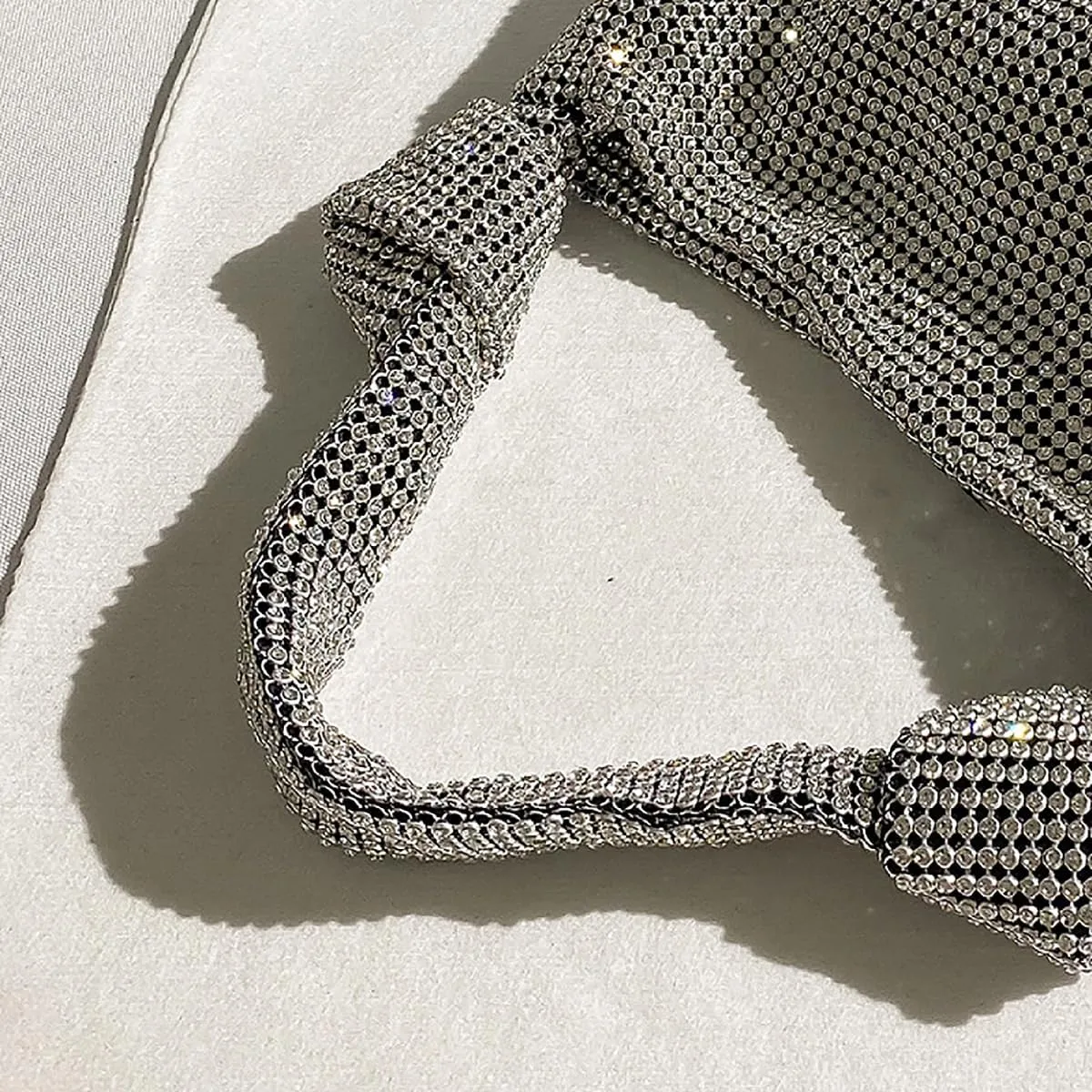 Rhinestone Purses for Women Sparkly Evening Handbag Bling Hobo Bag Eveningbag silver Clutch Purse for Party Wedding