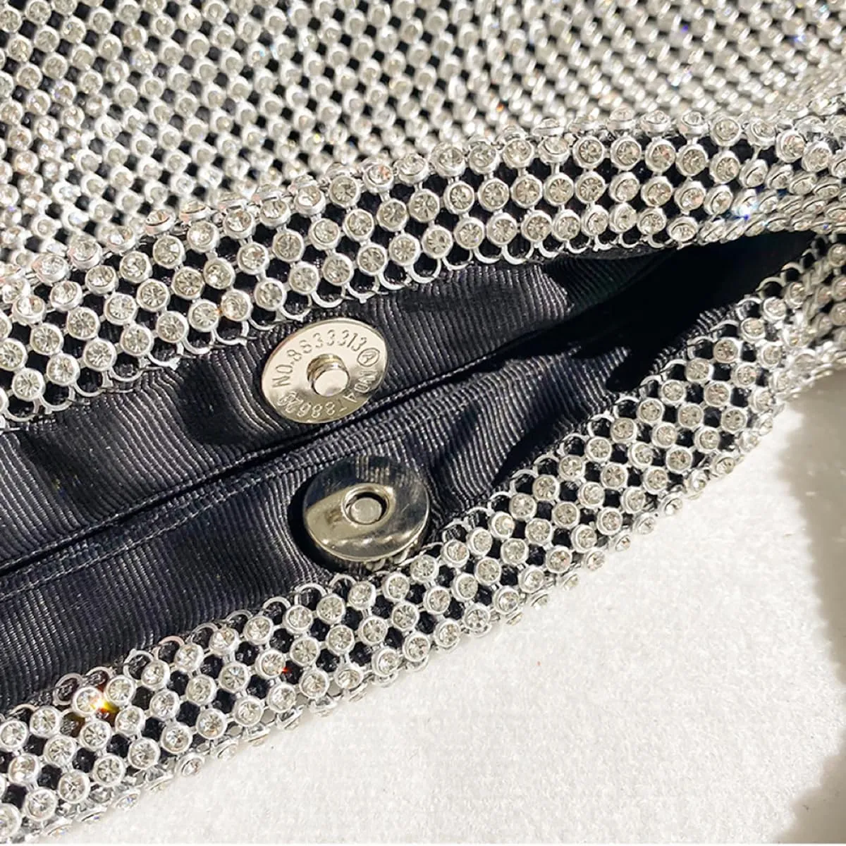 Rhinestone Purses for Women Sparkly Evening Handbag Bling Hobo Bag Eveningbag silver Clutch Purse for Party Wedding