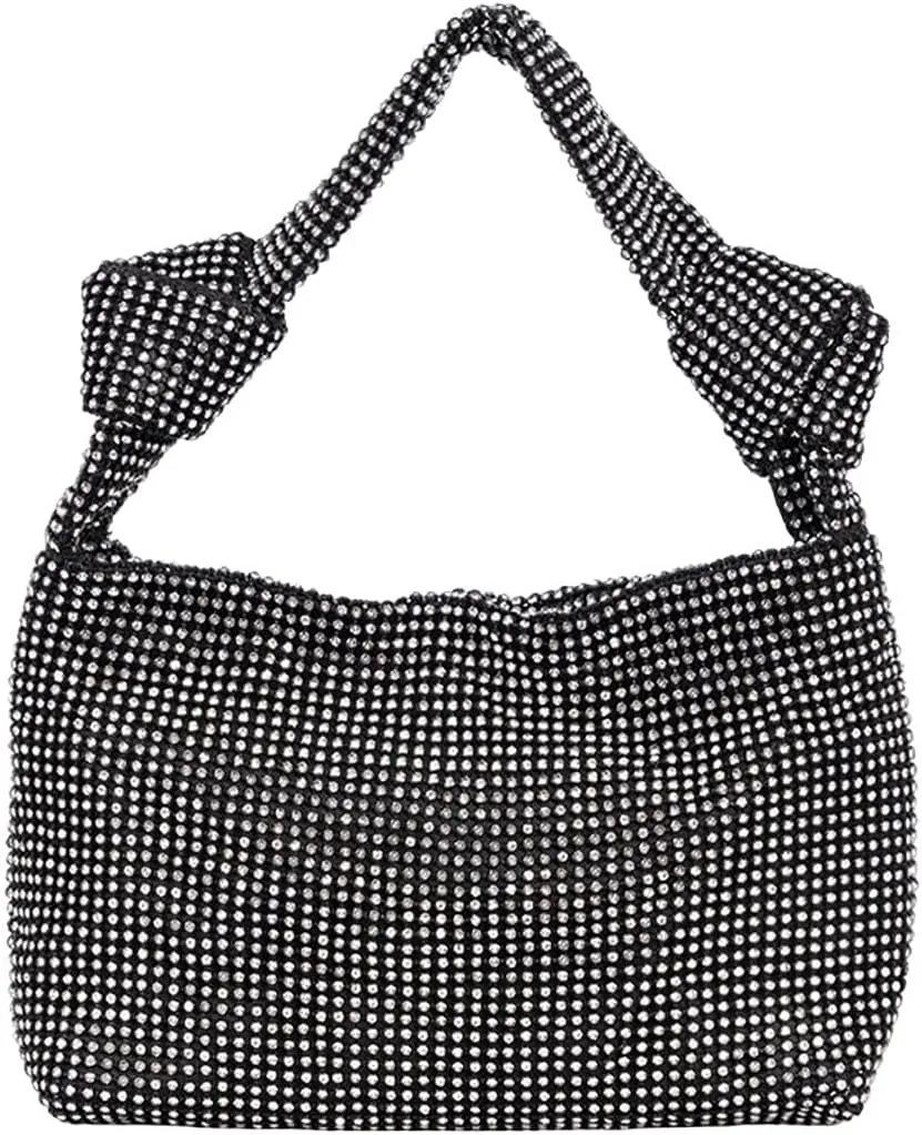 Rhinestone Purses for Women Sparkly Evening Handbag Bling Hobo Bag Eveningbag silver Clutch Purse for Party Wedding