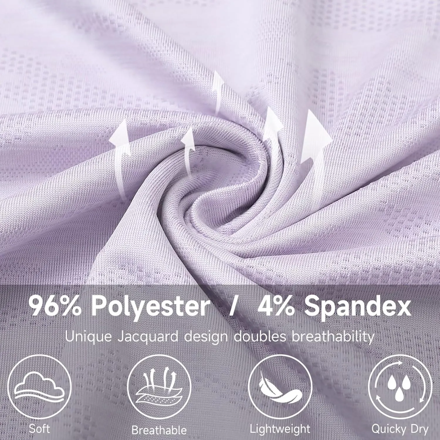 Rouen Polo Shirts for Men Moisture Wicking Quick Dry Lightweight Jacquard Performance Polo Shirts Casual Collared Golf Shirts