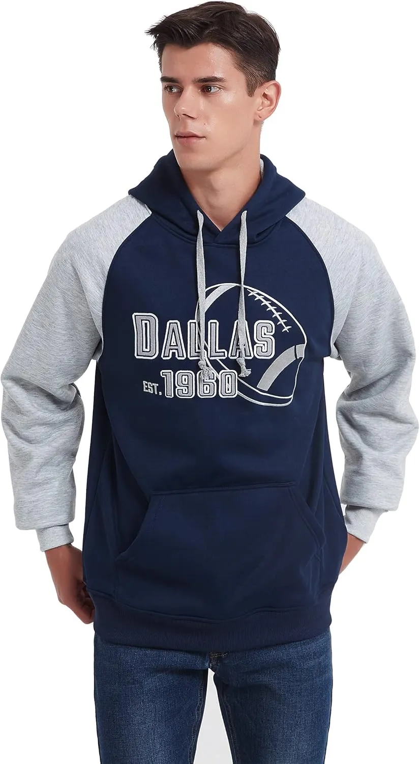 RZUO Men Women Unisex City Classic Football Embroidery Sweatshirt Jersey Apparel Pullover Hoodie