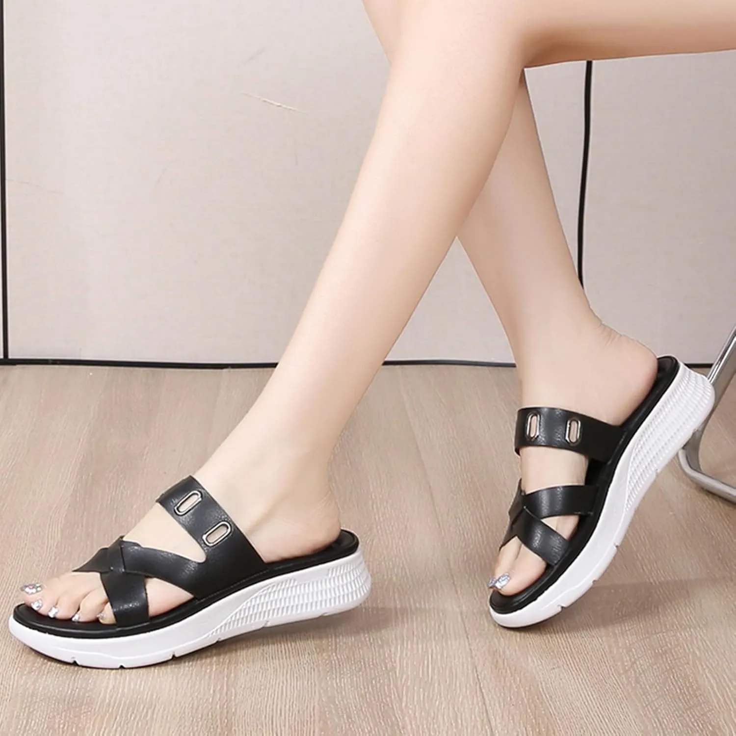 Sandals for Women 2024 Outdoor Beach Bohemian Comfortable Orthopedic Sandals for Women Simple Arch Support Sandals Women's