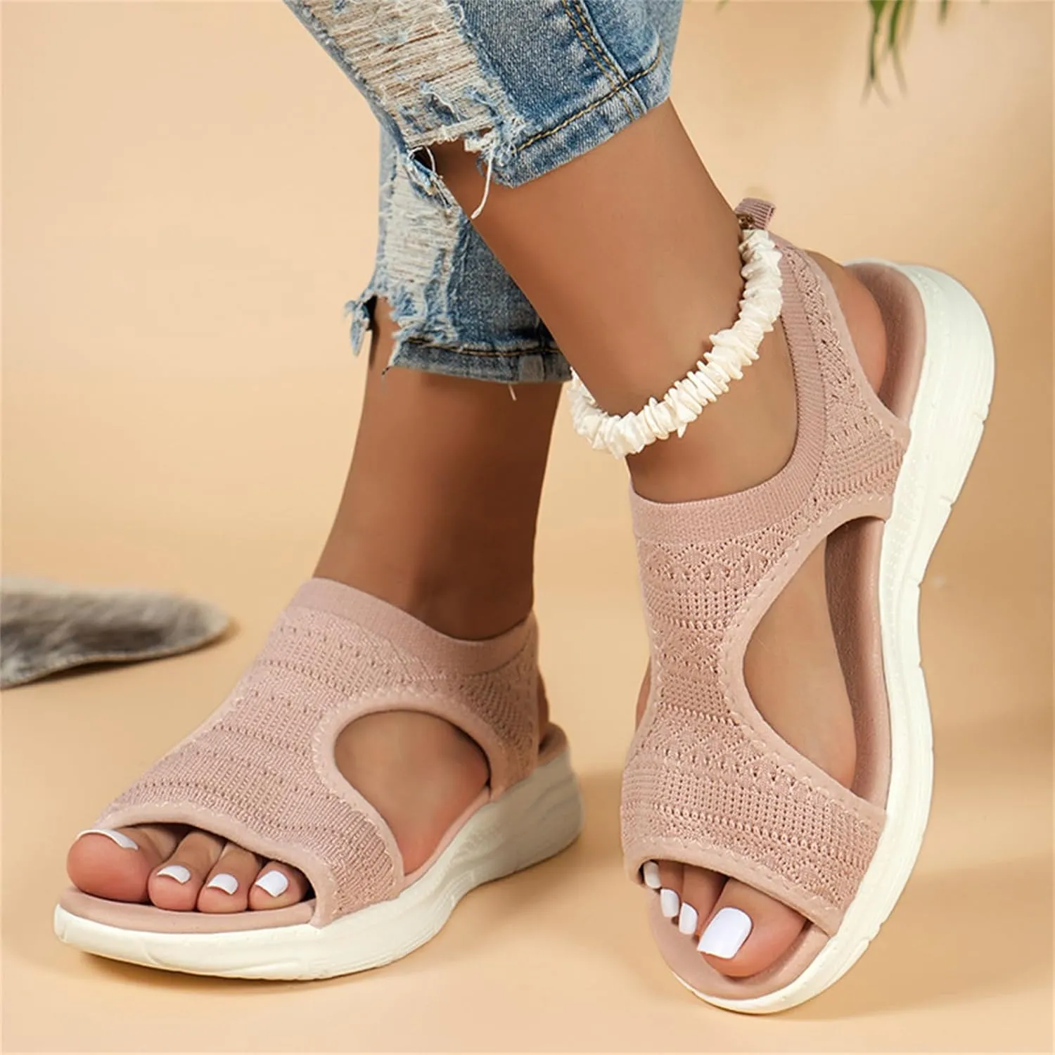 Sandals Women Comfortable Cute Orthopedic Sandals Slip On Orthotic Casual Summer Walking Shoes With Arch Support 2025